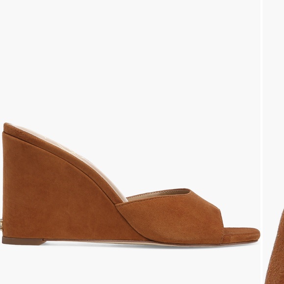 Sam Edelman Brown Suede Wedge Sandals - Picture 8 of 10